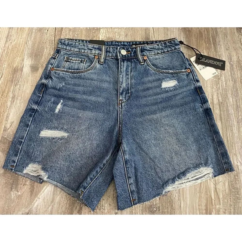 Blank NYC Work With Me High Rise Distressed Shorts Women’s Sz 2/26